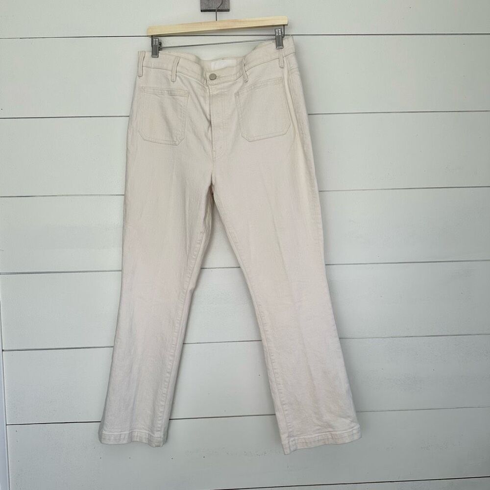 Mother Superior Women’s 33 Act Natural Hustler Patch Pocket Flood Jeans New NWT